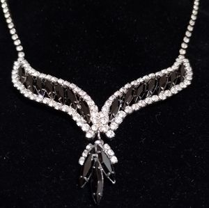 Vintage Rhinestone Statement Necklace